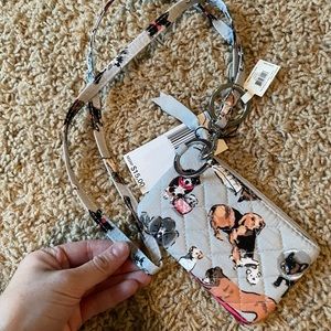Vera Bradley Best in Show NWT Lanyard and ID Wallet